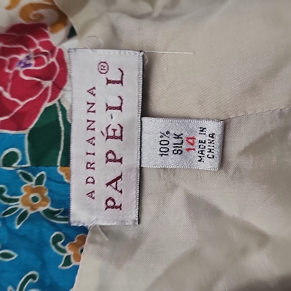 Adrianna Papell VTG Silk Blazer - Picture 2 of 11